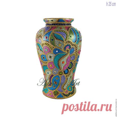 Купить КАРНАВАЛ В РИО ваза Точечная роспись - адалина-арт, адалина, adalina-art