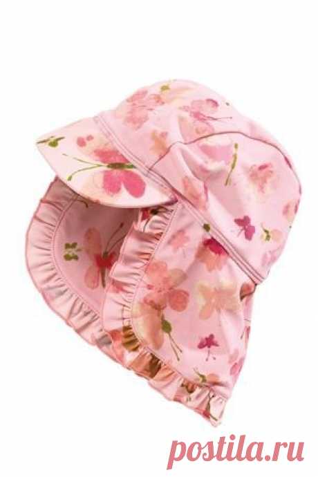   Розовая кепка-легионерка с бабочками (3 мес.-6 лет) - Покупайте прямо сейчас на сайте Next: Россия