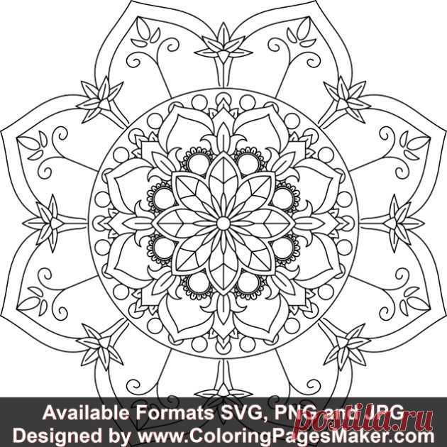 SVG Mandala Art #140 &#8211; ColoringPagesMaker