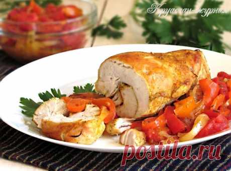 Пошаговый рецепт с фото: филе индейки, запеченное с овощами, - вкусно!