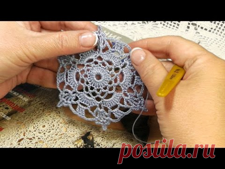 (51) МК Как вязать мотив ( motif) крючком 1 часть - YouTube