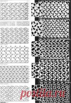 Lacy crochet lattice/ground stitch patterns