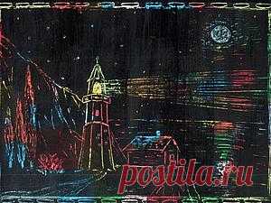 Создаем вместе с детьми картины в необычной технике «граттаж» - Ярмарка Мастеров - ручная работа, handmade