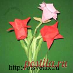 Оригами тюльпан