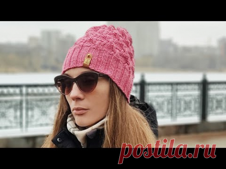 Интересная шапка объемным узором DIY