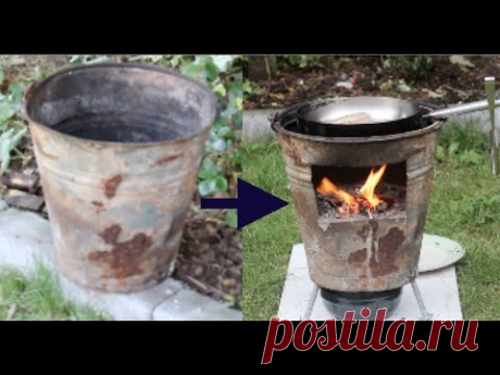 DIY Recycling #3 - Wood Stove for outdoor cooking