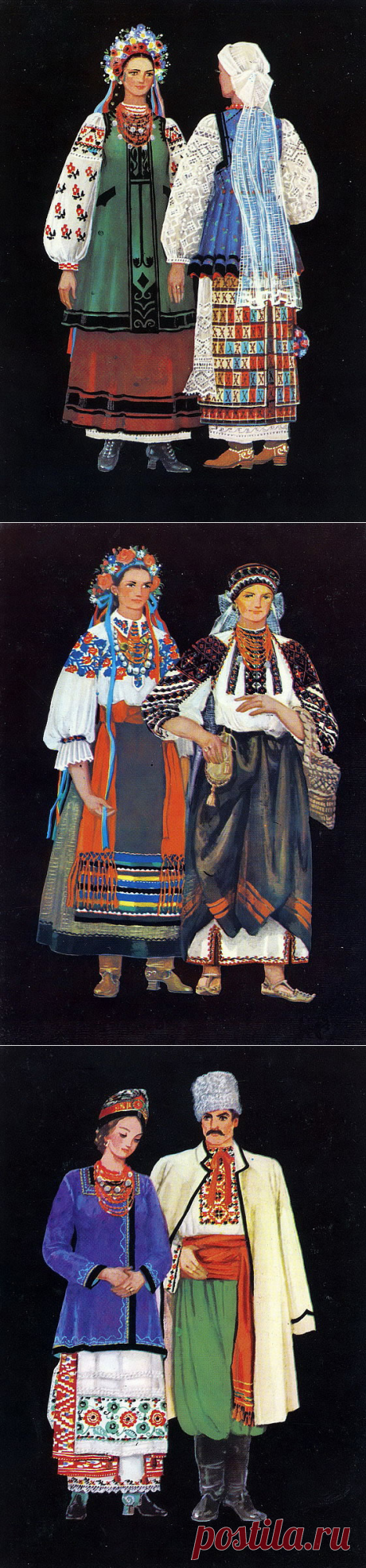 Украинский национальный костюм (по областям) 