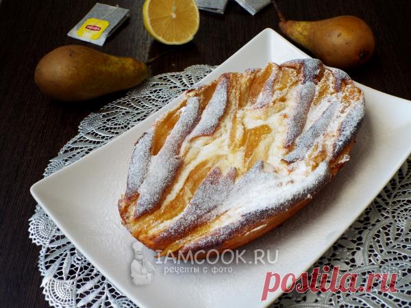 Рикотник с грушей — рецепт с фото Сладкий и нежный пирог на основе сыра рикотта с добавлением яйца и небольшого количества сливочного масла. Дополнен спелыми грушами.