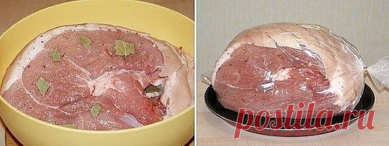 Домашняя буженина
Самый лучший способ приготовить вкусное домашнее мясо. Буженина получается очень сочной. Хорошая альтернатива колбасе для бутербродов.
Ингредиенты:
Кусок свинины (800-900г)
2-3 ч. л. соли
2-3 зуб. чеснока
2 шт. лаврового листа
1 л воды
Приготовление:
1.В кипящую воду добавляем соль, перец, специи и лавровый лист. Хорошо размешать и полностью охладить
2.Кладем в нее мясо, накрываем пленкой, ставим в холодильник на 4-5 часов, лучше на ночь.
Промаринованное ...