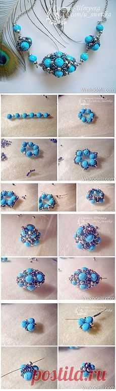 (24) Bead Pendant-Brooch...♥ Deniz ♥ | BONCUK---TAŞ ÖRME --BONCUK KAPLAMA