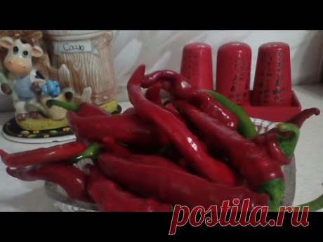 Горький перец на зиму! Всего пару минут и готово..