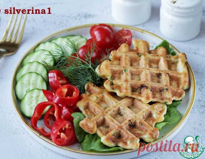 Вафли с яйцом и зеленым луком – кулинарный рецепт