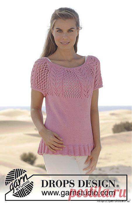 Кофточка спицами *Desert Rose*.