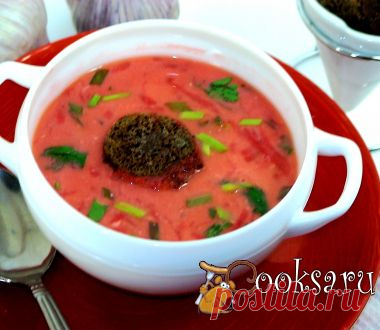 "Підбиваний" борщ с чесночными крутонами рецепт с фото
