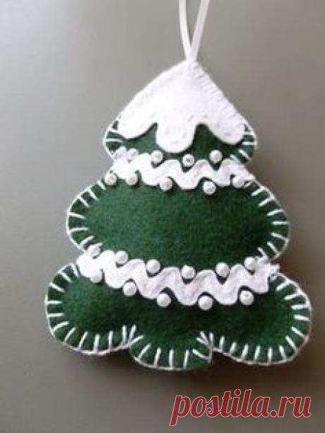 Ёлочки-игрушки, ёлочки-брелоки и ёлочки-подарки с выкройками — Рукоделие