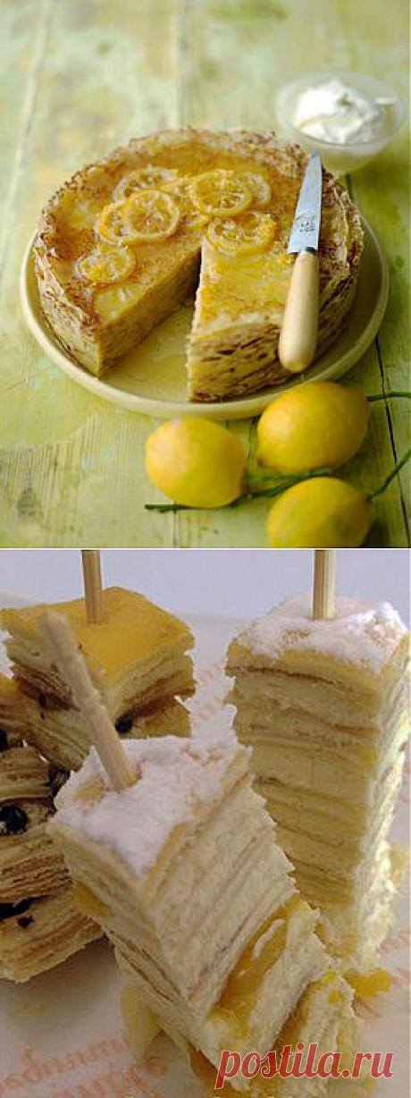 Лимонный блинный торт | Домашняя кулинария
