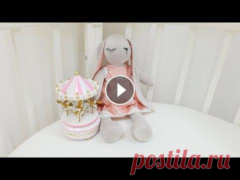 Как сшить Зайку Сплюшу. Мягкая игрушка своими руками + выкройка Велюр 30см. Хлопок 30 см. Наполнитель (аэропух/холлофайбер) 150 гр. Нитки мулине Кружево 50см. Косая бейка 30см. заяц тильда новогодний...
