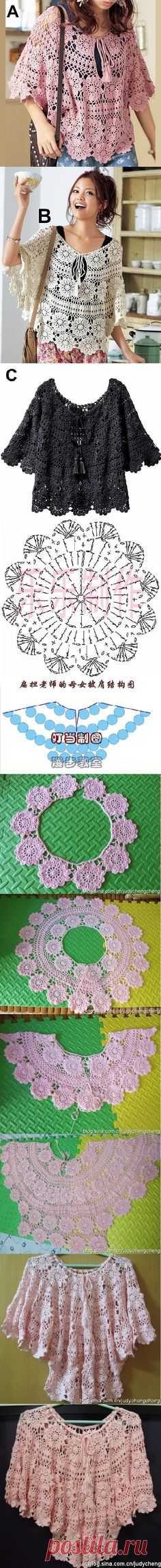 Luty Artes Crochet: Blusas em Crochê + Gráfico ....a…