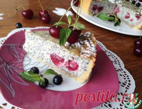 Сметанный пирог с маком и вишней – кулинарный рецепт