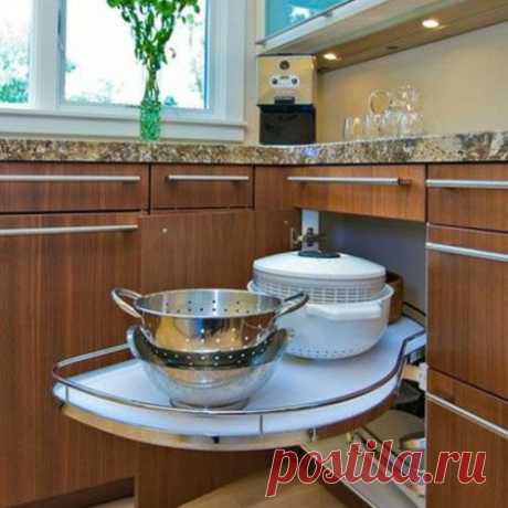Как практично использовать угол кухни