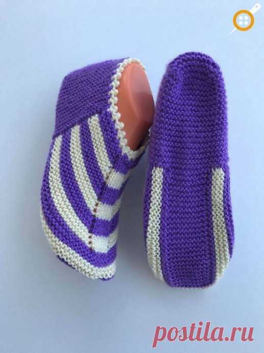 Вяжем полосатые следки