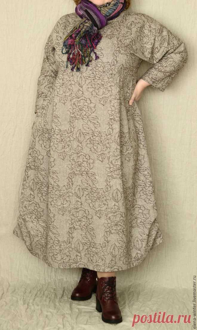 Платье Бохо шерстяное Большой размер – купить в интернет-магазине на Ярмарке Мастеров с доставкой Платье Бохо шерстяное Большой размер - купить или заказать в интернет-магазине на Ярмарке Мастеров | Платье Бохо из тонкой тёплой шерсти. Платье с…