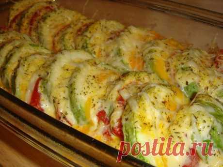 Вкуснейшие кабачки, запеченные с помидорами и сыром