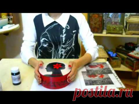Мила Зверева. “Минимализм в красках. Шкатулка “Алый цветок”