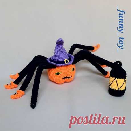 Паучок-тыква крючком. Амигуруми схемы и описания. Автор: Iryna Zubova | IRINELY.ART