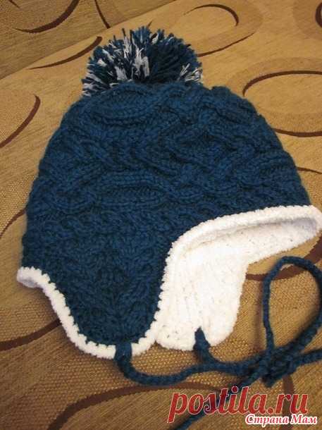 . Зимняя шапка аранами для внучки - Вязание - Страна Мам