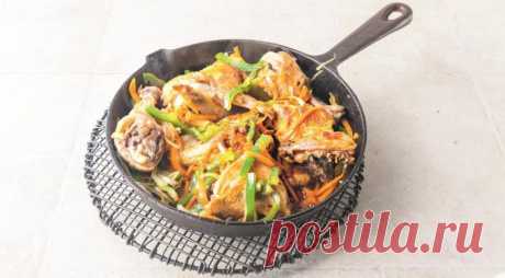 Курица на сковороде по-абхазски — Готовим дома