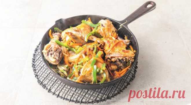 Курица на сковороде по-абхазски — Готовим дома