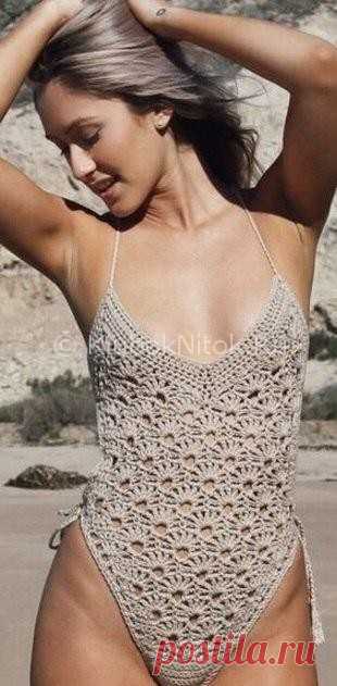 Ажурный купальник | Вязание для женщин | Вязание спицами и крючком. Схемы вязания.