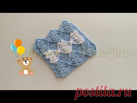 Tığ İşi Fiyonk Kelebek Örgü Modeli Nasıl Örülür?Tığ İşi Örgü Modeli/Battaniye Modelleri #Blanket