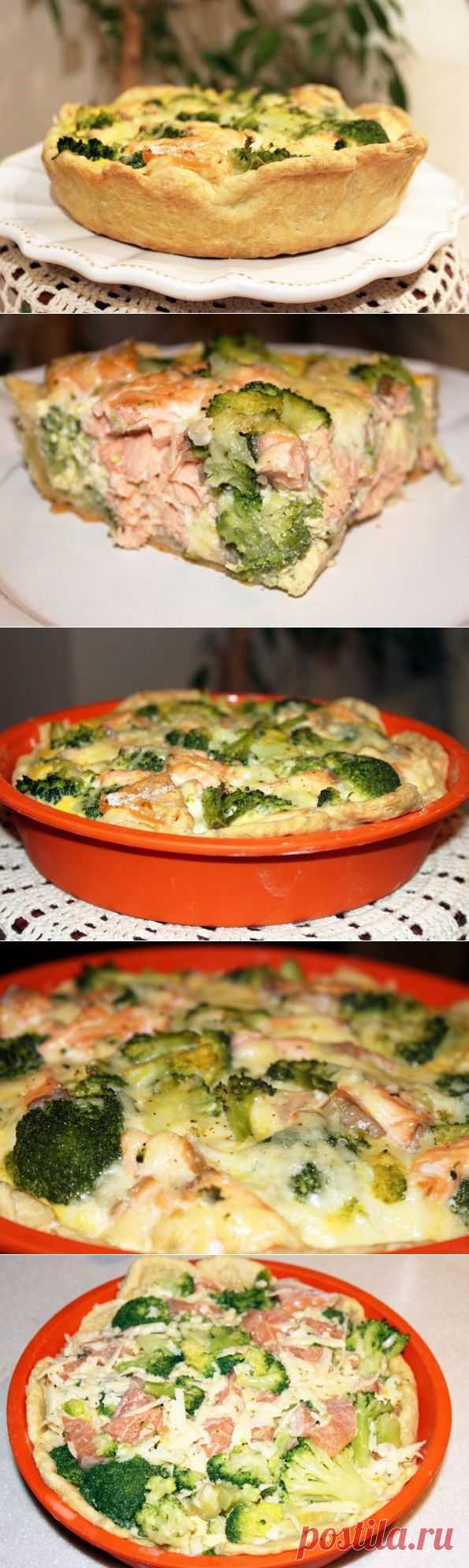 Киш с красной рыбой (семгой, форелью, лососем) и капустой брокколи - пошаговый рецепт приготовления данного блюда с фото вы можете найти на сайте Люблю Покушать LoveToEat.ru http://www.lovetoeat.ru/kish-s-krasnoy-ryiboy-i-brokkoli/