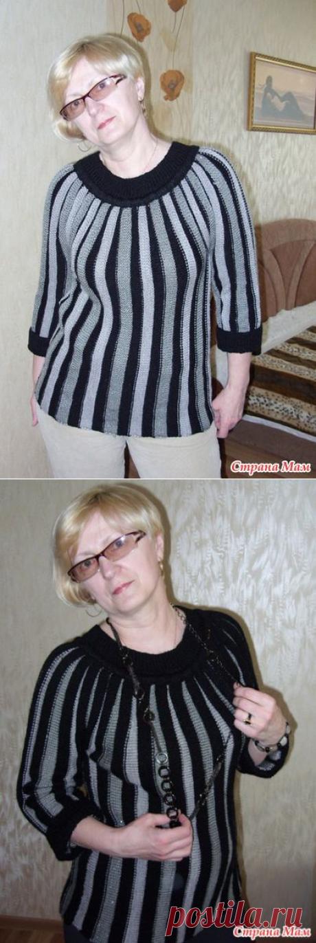 Пуловер с эффектом "гофре" двухсторонний.: Дневник группы "Вязание" - Страна Мам