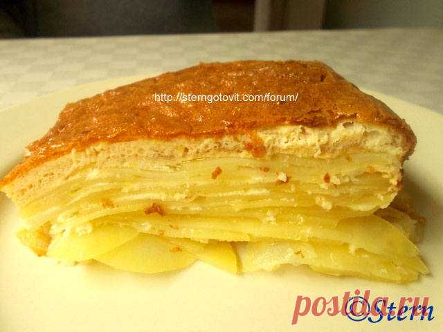 Картофель запеченный с творогом по-болгарски