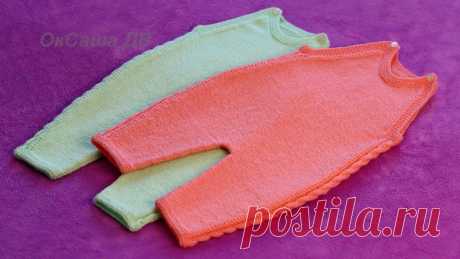 Вязаный полукомбинезон спицами (на 6-9 месяцев). Вяжем с Оксаной Валерьевной.