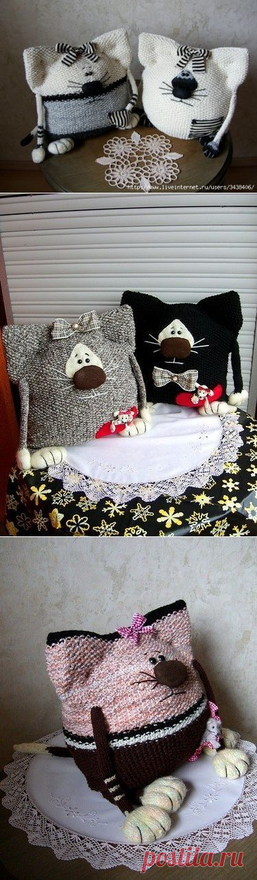 Забавные кото-подушки