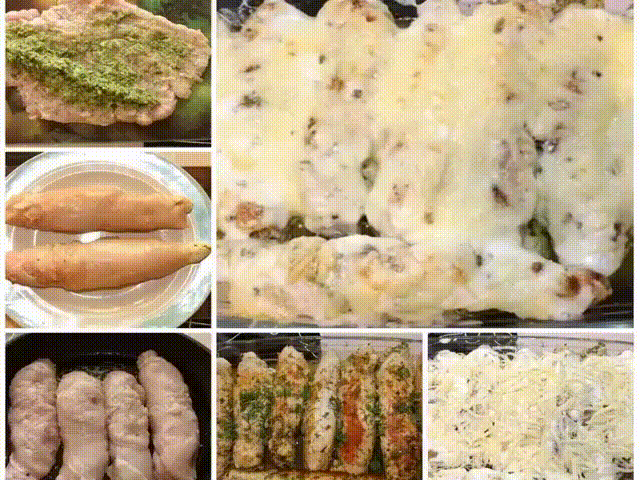 Куриные рулетики по-домашнему
ᅠ 
Ингредиенты (на 8 порций): ᅠ
Куриное филе- 8 шт грудки(1,5кг) ᅠ
Сыр твердый- можно Альтермани 200гр ᅠ 
Чеснок - 4-5 зубчиков ᅠ 
Зелень- (петрушка,укроп,кинза)150гр ᅠ 
Сливочное масло-100гр ᅠ 
Майонез - 50гр ᅠ 
Ростительное масло- 70гр ᅠ 
перц черный молотый ᅠ 
соль ᅠ 
ᅠ 
Приготовление: 
ᅠ 
ᅠ Шаг 1. Куриное филе отбить с двух сторон немного посолить и поперчить. ᅠ 
ᅠ Шаг 2. На краешек филе выложить фарш(мелко рубленная зелень,мелко рубленный чеснок,добавить масло