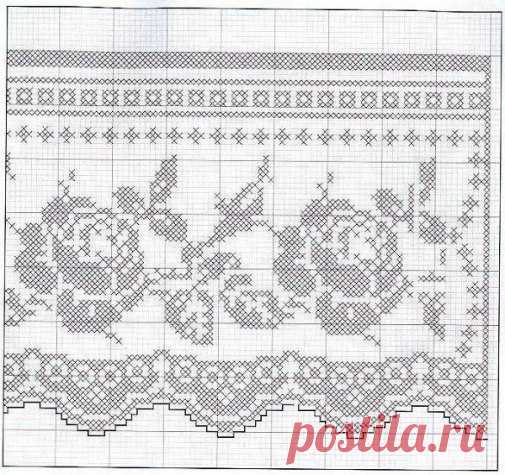 Филейное вязание крючком.