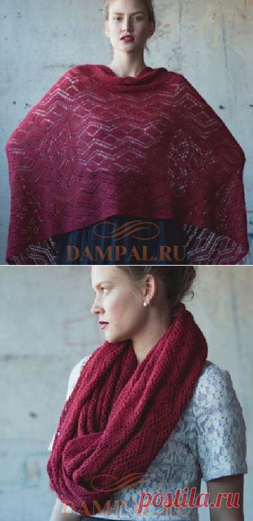 Ажурный шарф-снуд «Anna» | DAMские PALьчики. ru
