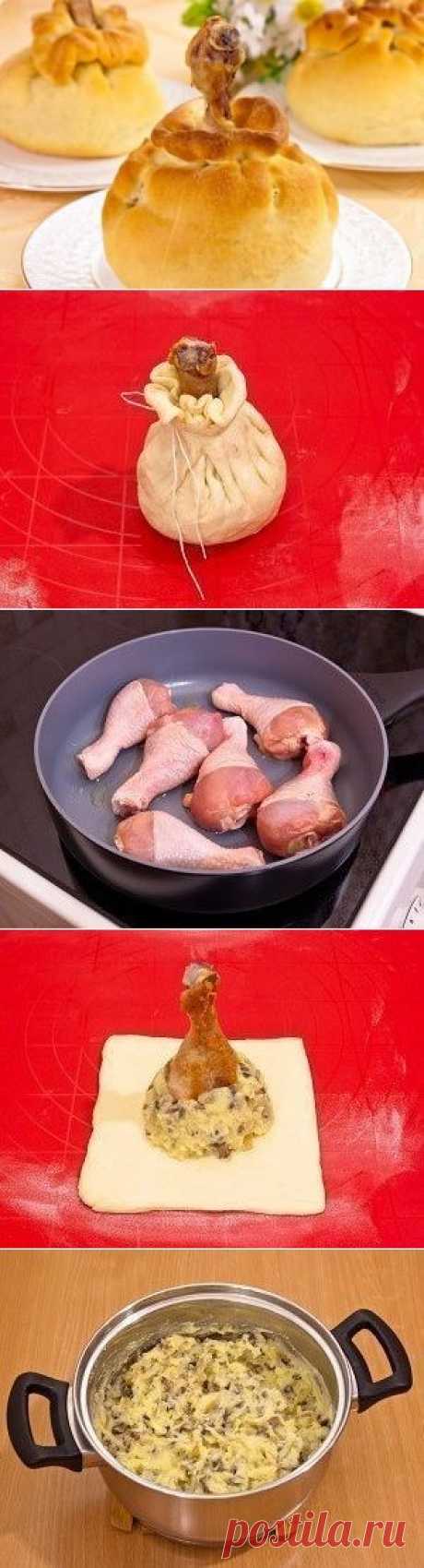 Куриные ножки в мешочке.