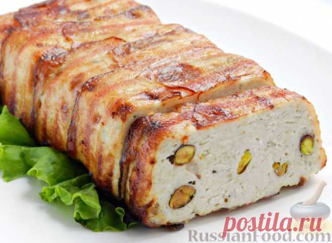 Рецепт: Террин из индейки с фисташками, в беконе на RussianFood.com