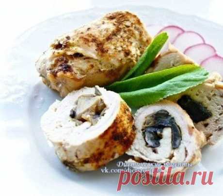 Диетические рецепты
Рулеты куриные, фаршированные грибами