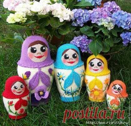 вязаная матрешка