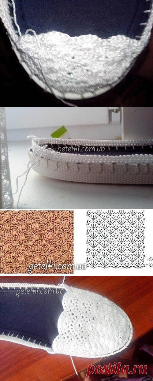 Вязаные ажурные тапочки на подошве. Мастеркласс