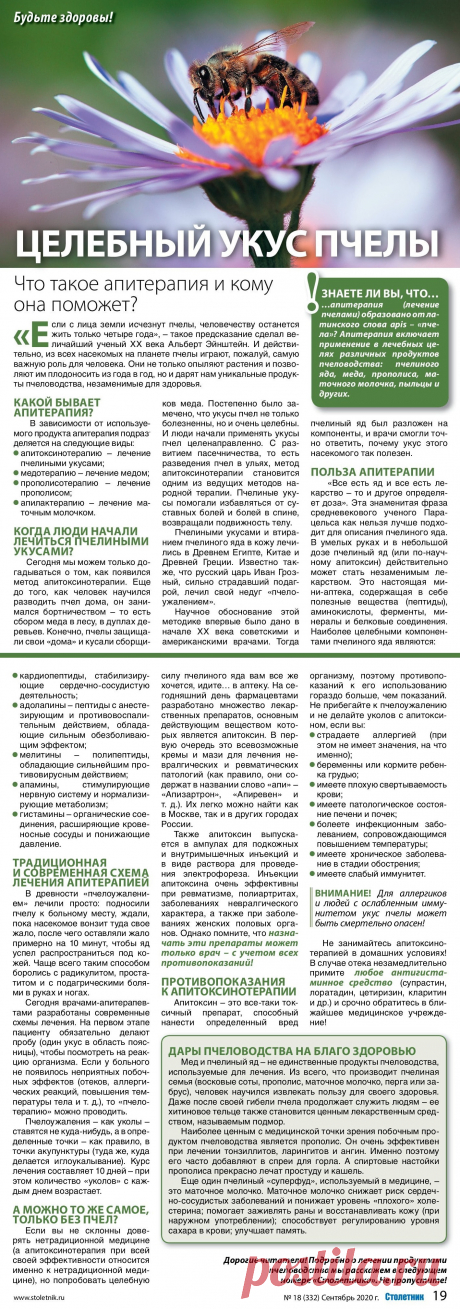 Целебный укус пчелы
