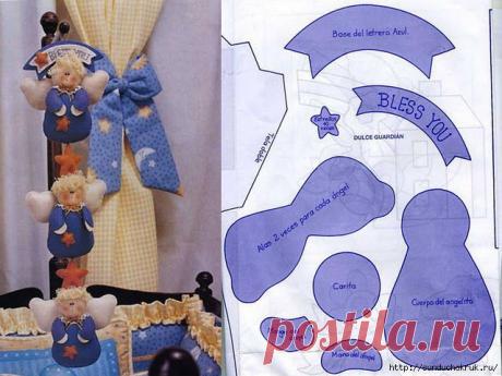 Гирлянда из ангелочков. Выкройка.