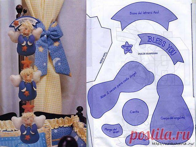 Гирлянда из ангелочков. Выкройка.